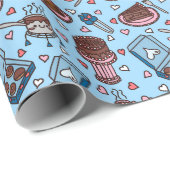 Chocolate lover cute wrapping paper geschenkpapier (Rolleneckpunkt)