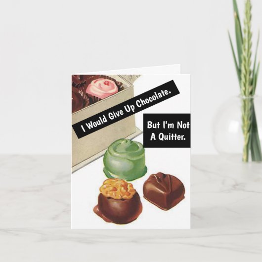 Chocolate Lover Funny Vintag Geburtstag Karte (Vorderseite)