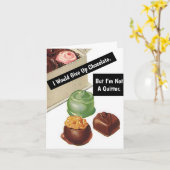 Chocolate Lover Funny Vintag Geburtstag Karte (Gelbe Blume)