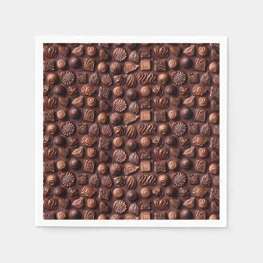 Chocolate Lover Sweet Cute Cozy Modern Food  Serviette (Vorderseite)