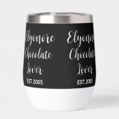 Chocolate Lover White Script Personalized Name Est (Rückseite)