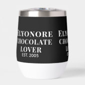 Chocolate Lover White Script Personalized Name Est (Vorderseite)