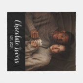 Chocolate Lovers Couple Established Photo Gift Fleecedecke (Vorderseite (Horizontal))