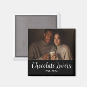 Chocolate Lovers Couple Established Photo Gift Magnet (Vorderseite/Rückseite)