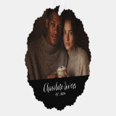 Chocolate Lovers Couple Established Photo Gift Ornament Karte (Rechts)