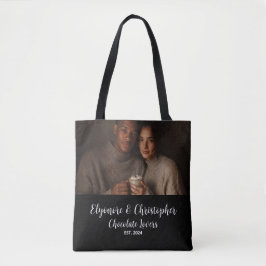 Chocolate Lovers Couple Established Photo Gift Tasche