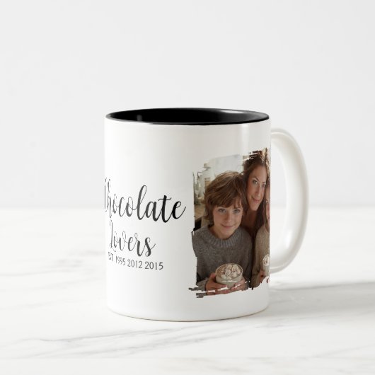 Chocolate Lovers Established Photos Zweifarbige Tasse (VorderseiteRechts)
