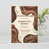 Chocolate Lovers Fondue Party Invitation Einladung (Stehend Vorderseite)