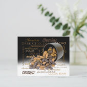 Chocolate Lovers Multilingual Typografy Collage Postkarte (Stehend Vorderseite)