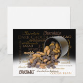 Chocolate Lovers Multilingual Typografy Collage Postkarte (Vorne/Hinten)