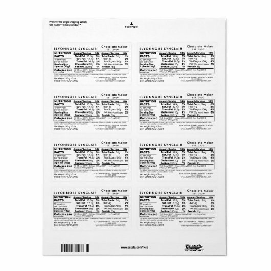 Chocolate Maker Nutrition Facts Packaging (Vorne)