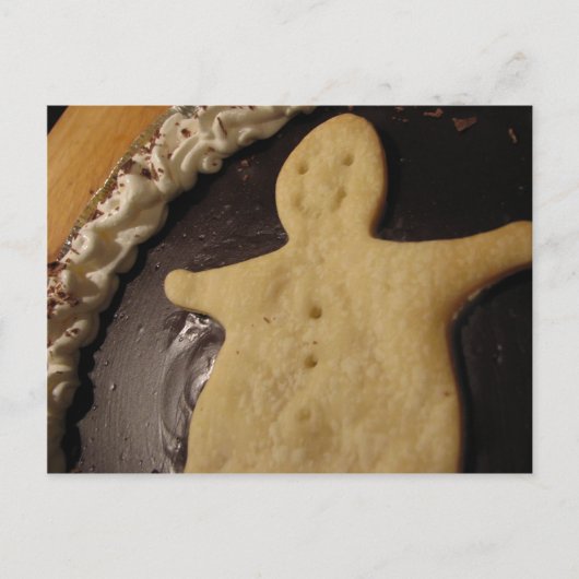 Chocolate Man Pie Postkarte (Vorderseite)