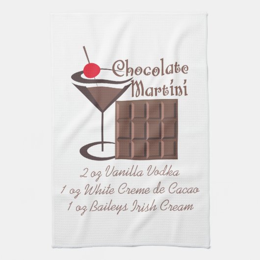 Chocolate Martini Geschirrtuch (Vertikal)