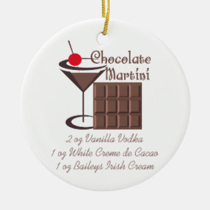 Chocolate Martini Keramik Ornament