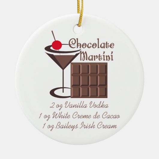 Chocolate Martini Keramik Ornament (Vorne)