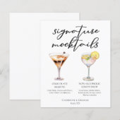 Chocolate Martini Lemon Drop Dessert Mocktail Menu (Vorne/Hinten)