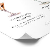 Chocolate Martini Lemon Drop Dessert Mocktail Menu Poster (Ecke)