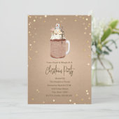 Chocolate Mason Jar Milkshake Weihnachtsfest Party Einladung (Stehend Vorderseite)