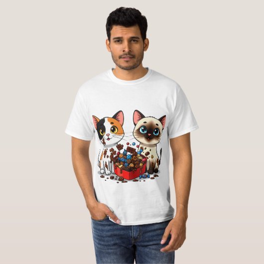 Chocolate Mess Cats T-Shirt (Vorne ganz)