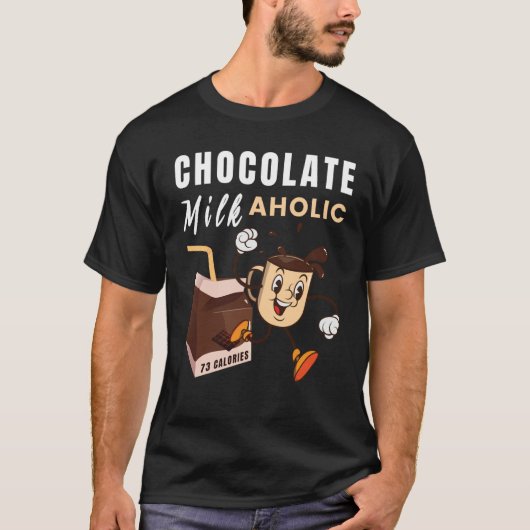 Chocolate Milk Aholic Food Eater Graphic T-Shirt (Vorderseite)