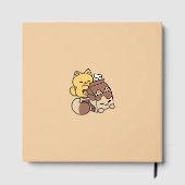 Chocolate Milk Sipping on Bliss – Kawaii Cat Food Gästebuch (Rückseite)