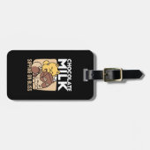 Chocolate Milk Sipping on Bliss – Kawaii Cat Food  Gepäckanhänger (Vorderseite horizontal)