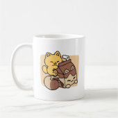Chocolate Milk Sipping on Bliss – Kawaii Cat Food Kaffeetasse (Links)