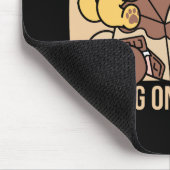 Chocolate Milk Sipping on Bliss – Kawaii Cat Food Mousepad (Ecke)