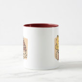 Chocolate Milk Sipping on Bliss – Kawaii Cat Food Tasse (Zentrum)