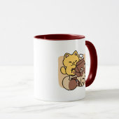 Chocolate Milk Sipping on Bliss – Kawaii Cat Food Tasse (VorderseiteRechts)