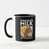 Chocolate Milk Sipping on Bliss – Kawaii Cat Food  Tasse (Links)
