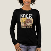 Chocolate Milk Sipping on Bliss – Kawaii Cat Food  Tri-Blend Shirt (Vorderseite)