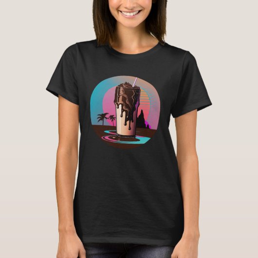Chocolate Milk Synthwave 80s Retrowave Aesthetic T-Shirt (Vorderseite)