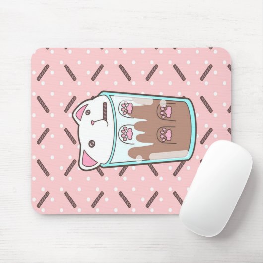 Chocolate Milkshake Cat Chocolate Lover Mousepad (Mit Mouse)
