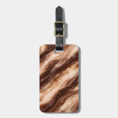Chocolate Milkshake Marble Texture Gepäckanhänger (Vorderseite vertikal)