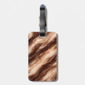 Chocolate Milkshake Marble Texture Gepäckanhänger (Rückseite vertikal)