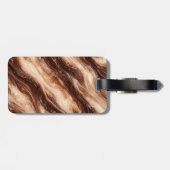 Chocolate Milkshake Marble Texture Gepäckanhänger (Rückseite horizontal)