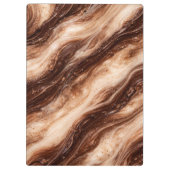 Chocolate Milkshake Marble Texture Klemmbrett (Rückseite)
