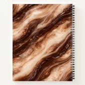 Chocolate Milkshake Marble Texture Notizblock (Rückseite)