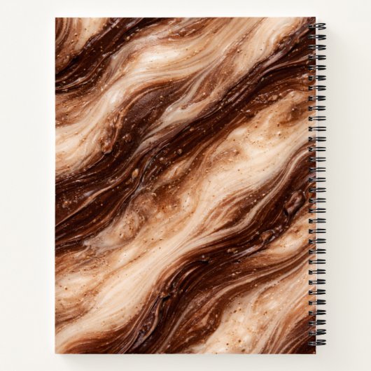 Chocolate Milkshake Marble Texture Notizblock (Rückseite)