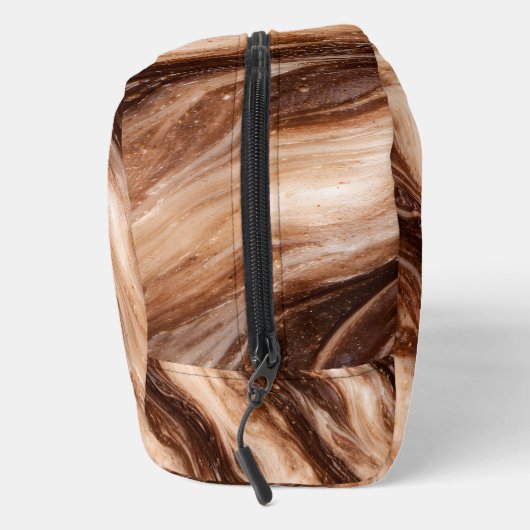 Chocolate Milkshake Marble Texture Waschbeutel (Rechts)