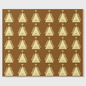 Chocolate Minimalist Christmas Tree Pattern Geschenkpapier (Flach)