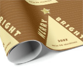 Chocolate Minimalist Christmas Tree Pattern Geschenkpapier (Rolleneckpunkt)