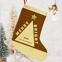 Chocolate Minimalist Christmas Tree Stocking Kleiner Weihnachtsstrumpf