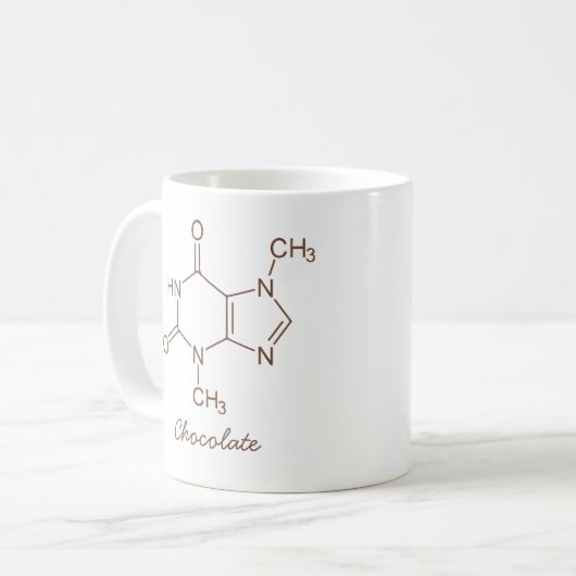 Chocolate Molecule Personalisiert Kaffeetasse (Vorderseite Links)