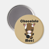 Chocolate Moo Kawaii Cow Magnet (Vorderseite/Rückseite)