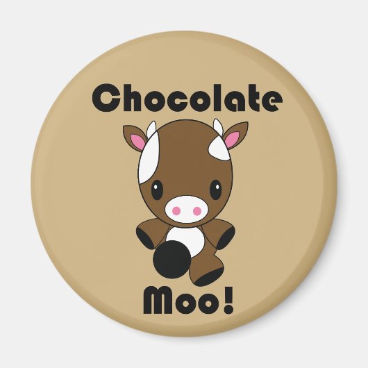Chocolate Moo Kawaii Cow Magnet (Vorne)