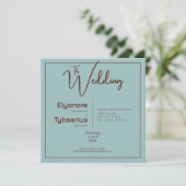 Chocolate Mood Minimal Wedding Invitation Karte (Stehend Vorderseite)