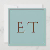 Chocolate Mood Minimal Wedding RSVP Karte (Rückseite)