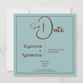 Chocolate Mood Minimal Wedding Save the Date Karte